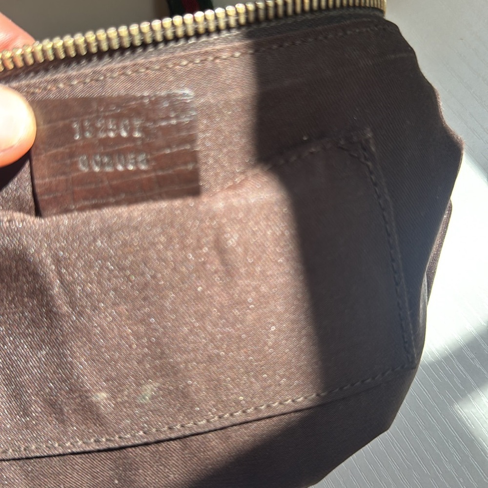 Gucci Brown  Clutch with Monogram and Leather #152507 - Picture 8 of 10